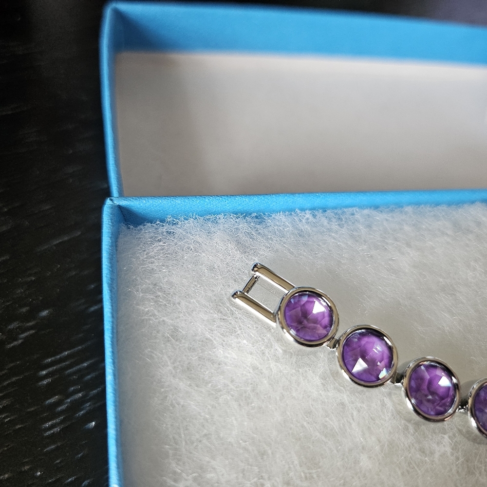 Touchstone Crystal Purple Ignite Ice Braclet New In Box - Picture 6 of 12